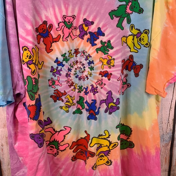 🚫SOLD🚫Liquid Blue Grateful Dead Tie Dye Dancing Bears T-Shirt 3XL - Picture 2 of 6